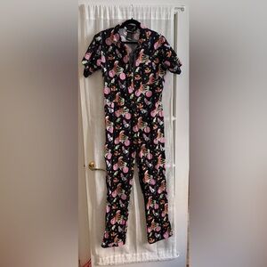Nooworks Black and Pink Graphic Jumpsuit size XL